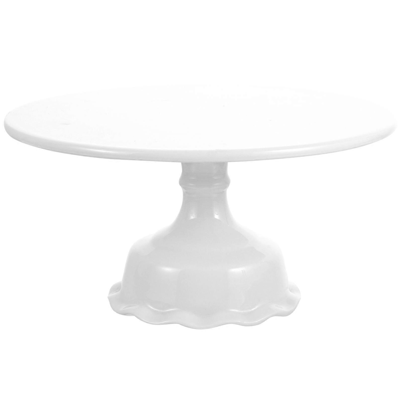 Wedding Cake Holder Grey Ceramic Elegant Cake Display Tray for Kitchen Use Snacks