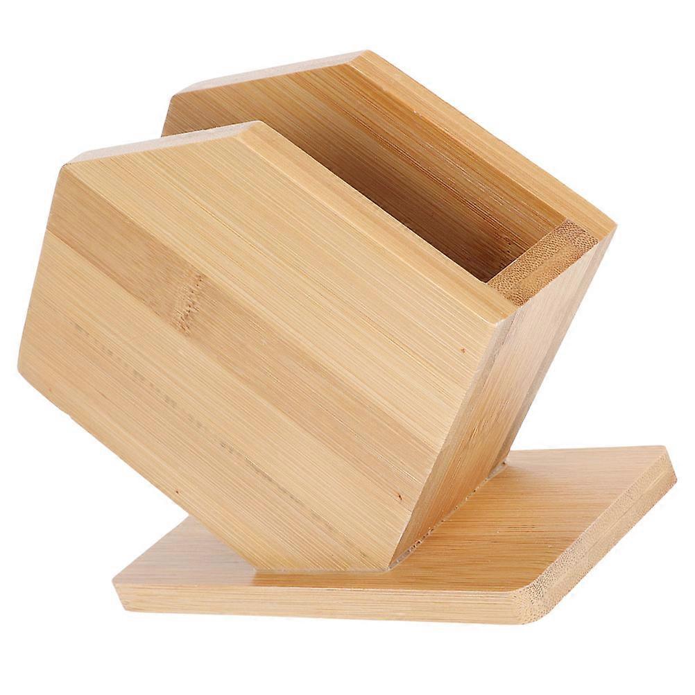 Wooden Coffee Filter Paper Holder for Household Use Decorative Khaki Stand Compact Size