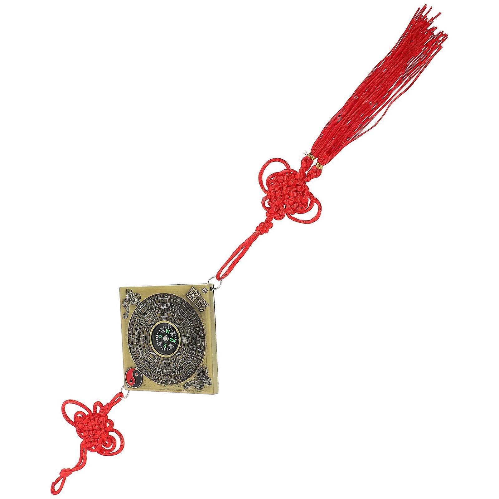 Portable Golden Iron Compass Pendant for Decoration Lightweight and Easy to Carry 0.5 inch