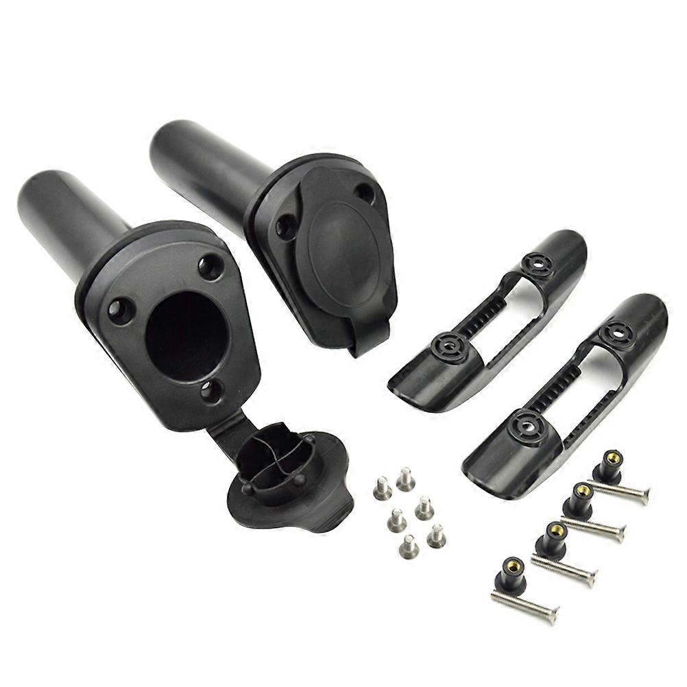 Supporto per palo per barca da pesca, set di staffe di supporto per kayak, yacht, pesca, base per pagaia, materiale in nylon nero, 1 set