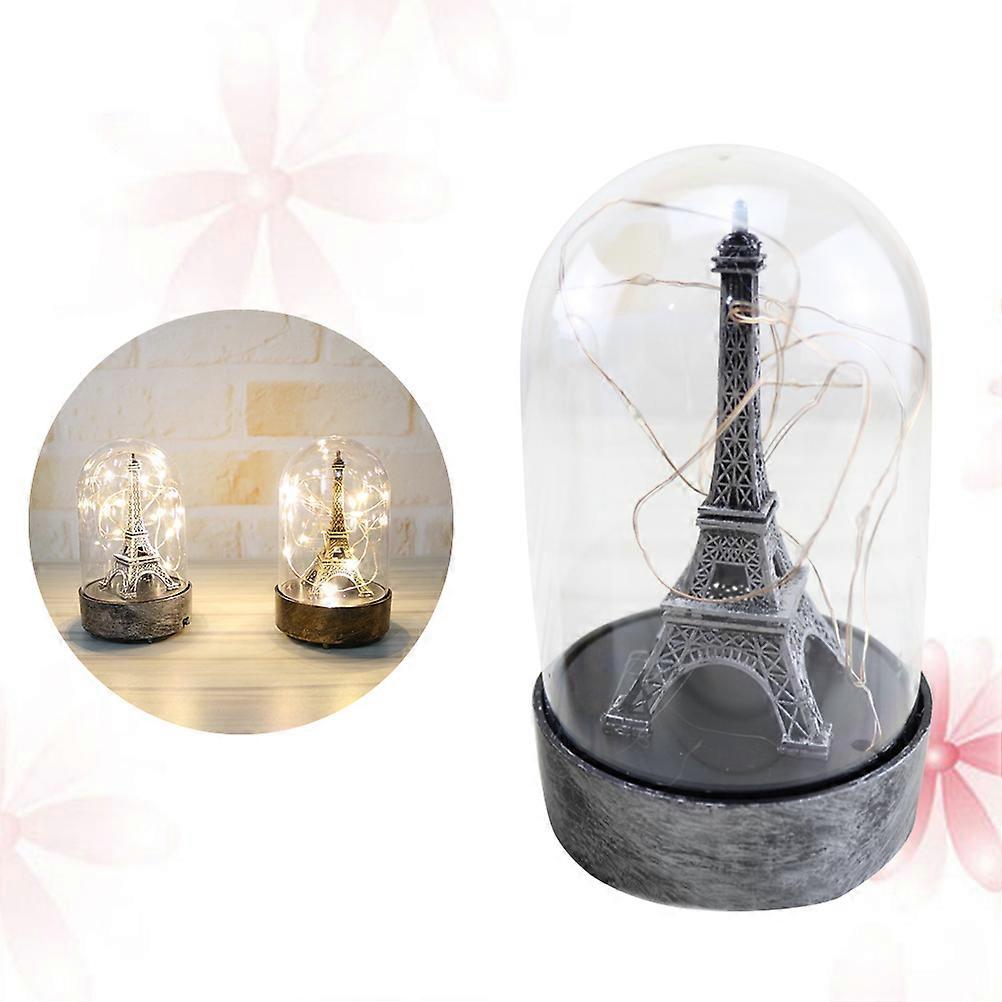 Creative Eiffel Tower Night Light Low Power Consumption Retro Indoor Outdoor Decoration 1Set