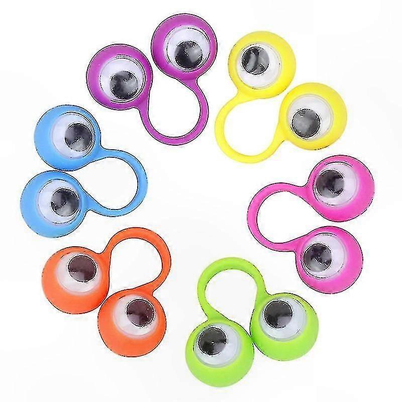 100 قطعة تذبذب العين الإصبع الدمى خواتم للأطفال تفضل حزب