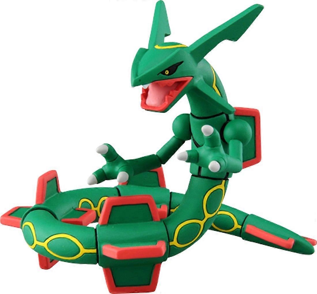 Rayquaza Moncolle EX EHP10 Pokemon Figure Collectible PVC, Ideal for Display, Green Variant