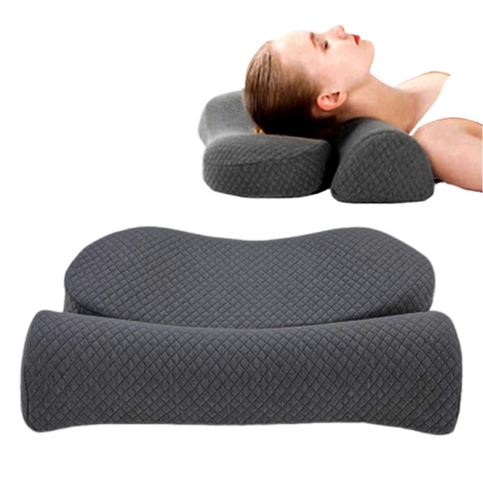 Neck Pillow Foam Pillow For Side Sleepers Gray, Cooling Pillow With Ergonomic Neck Support For Home And On The Go