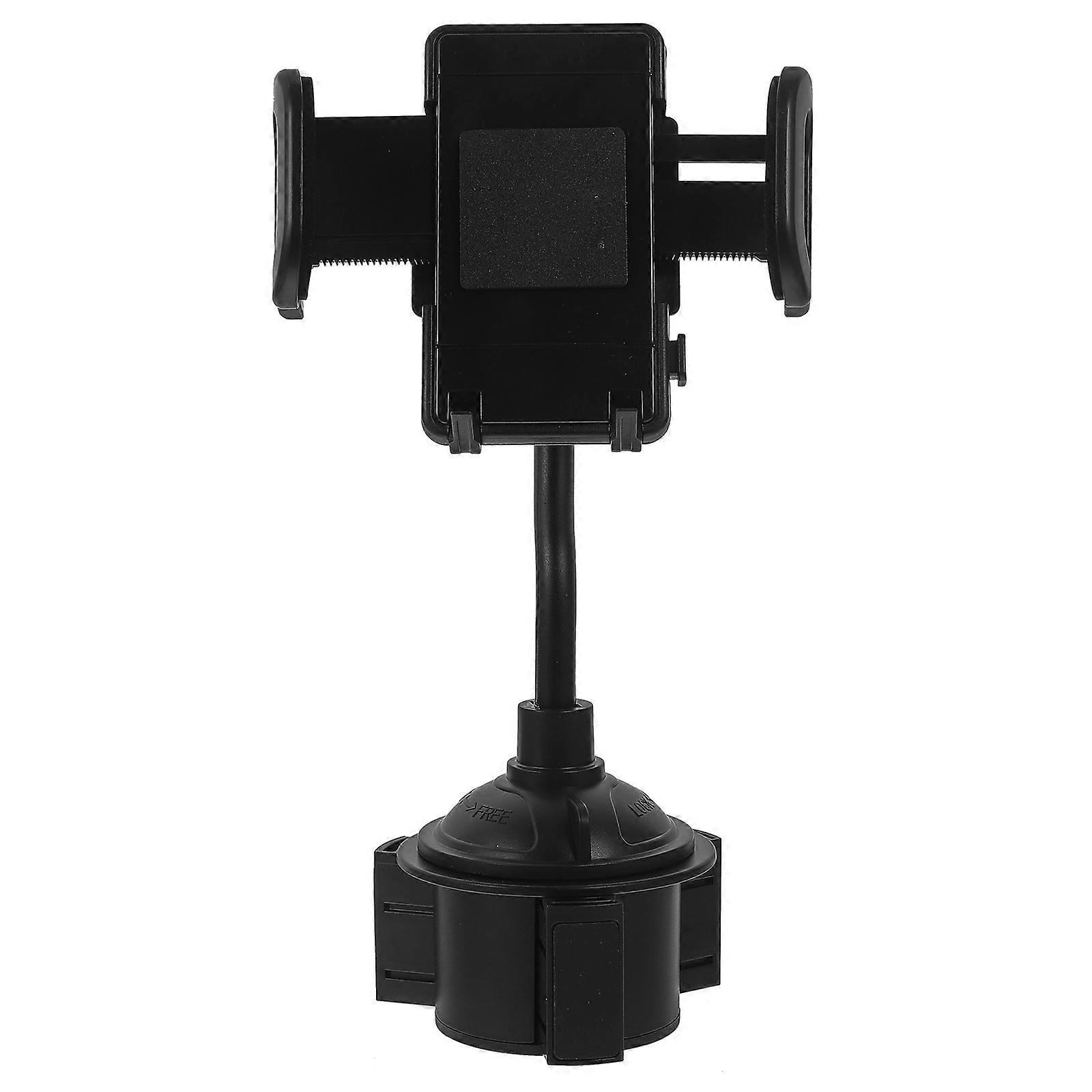 Car Phone Holder Mount for Safe Driving with Adjustable Angle and Height Black ABS PC Silicone Sponge