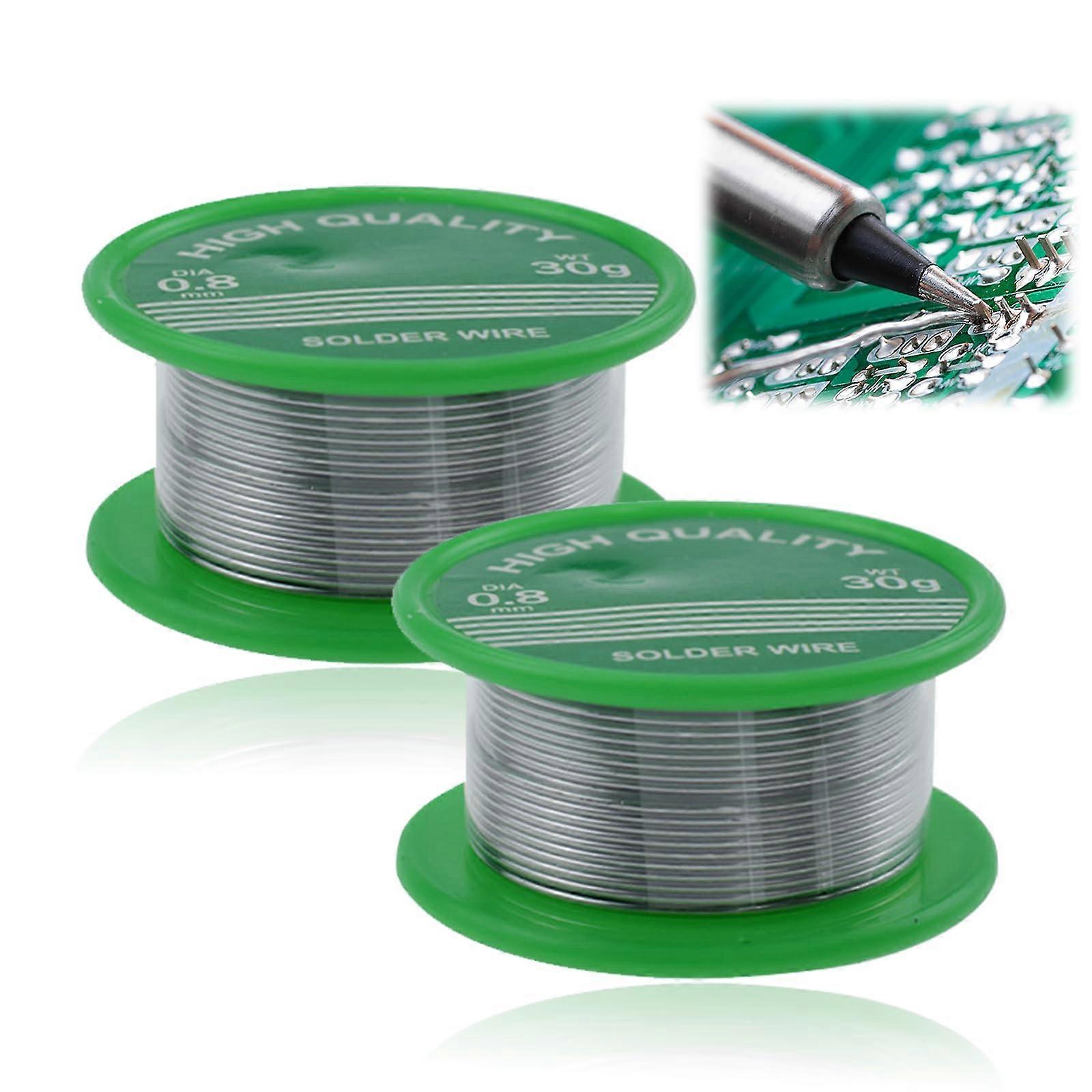 2 x Soldering Wire, Rosin Flux Core Solder Wire, 30g, 0.8mm, for Repairing and DIY Electrical and Electronic Components.