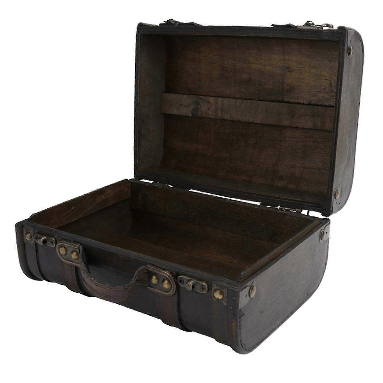 Retro Wooden Suitcase Storage Box - Decorative Studio Showcase & Photography Props for Vintage Home Decor