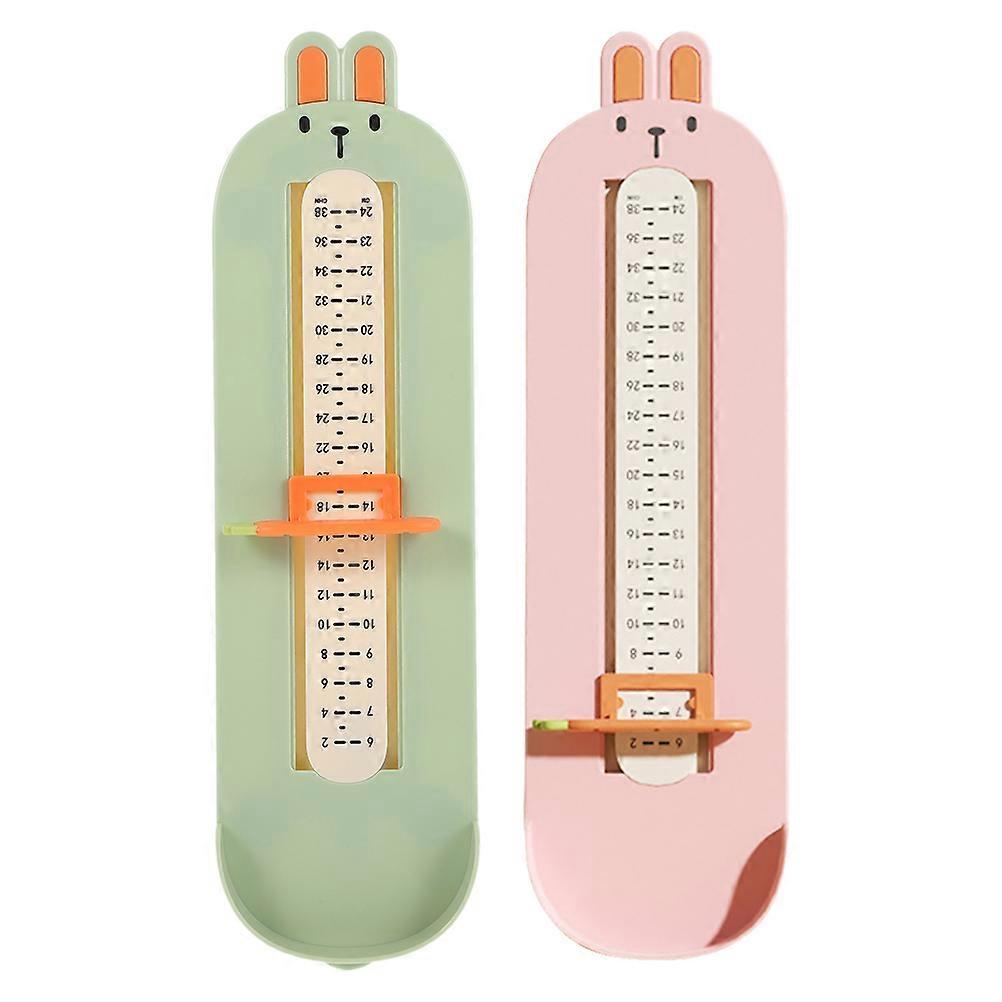 Kids Foot Measuring Device 2Pcs Shoe Size Measurement Tool For Infants And Toddlers Multi Color Accuracy Technology