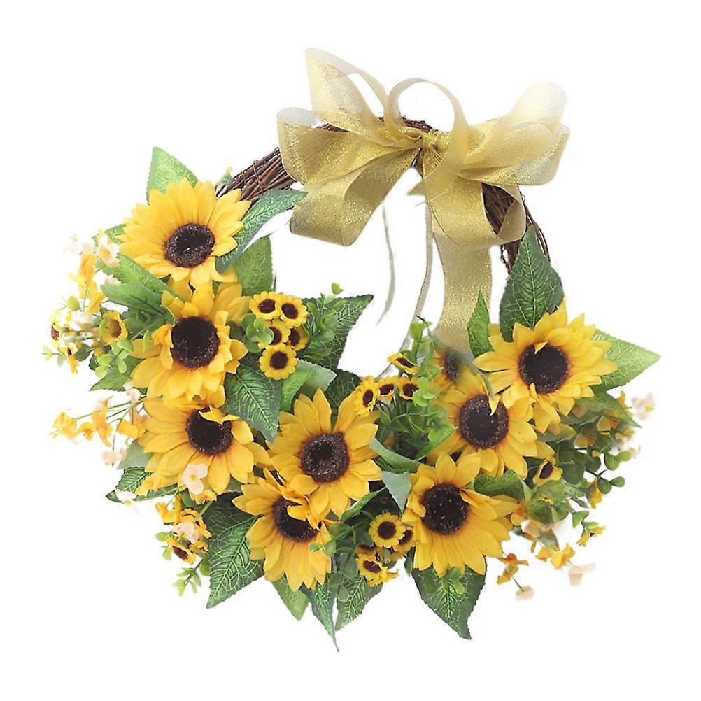 Front Door Decorations Hanging, Artificial Sunflower Garland for Wall, Design