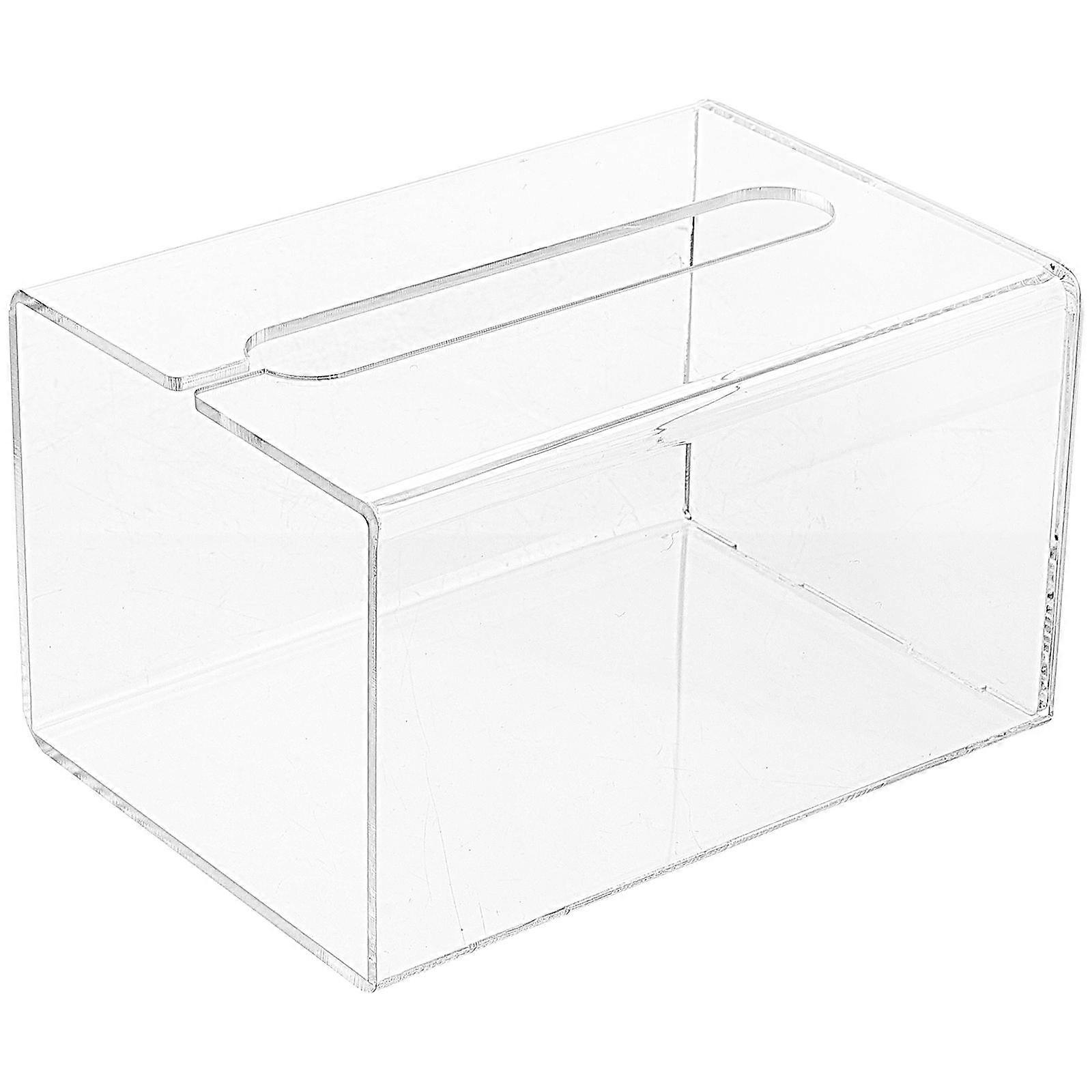Transparent Acrylic Tissue Box for Home Storage Use Simple Design Elegant Art