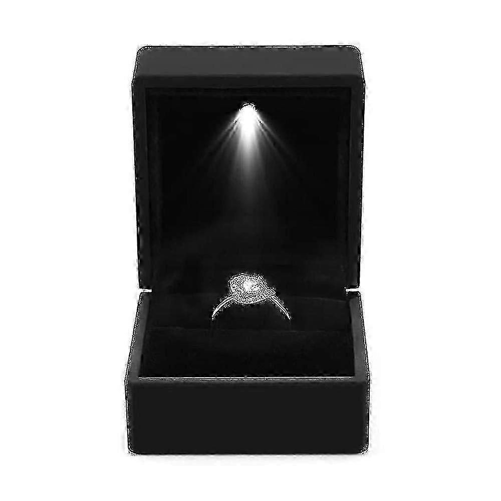 Led Lighted Ring Box Earring Ring Gift Case Wedding Ring Jewelry