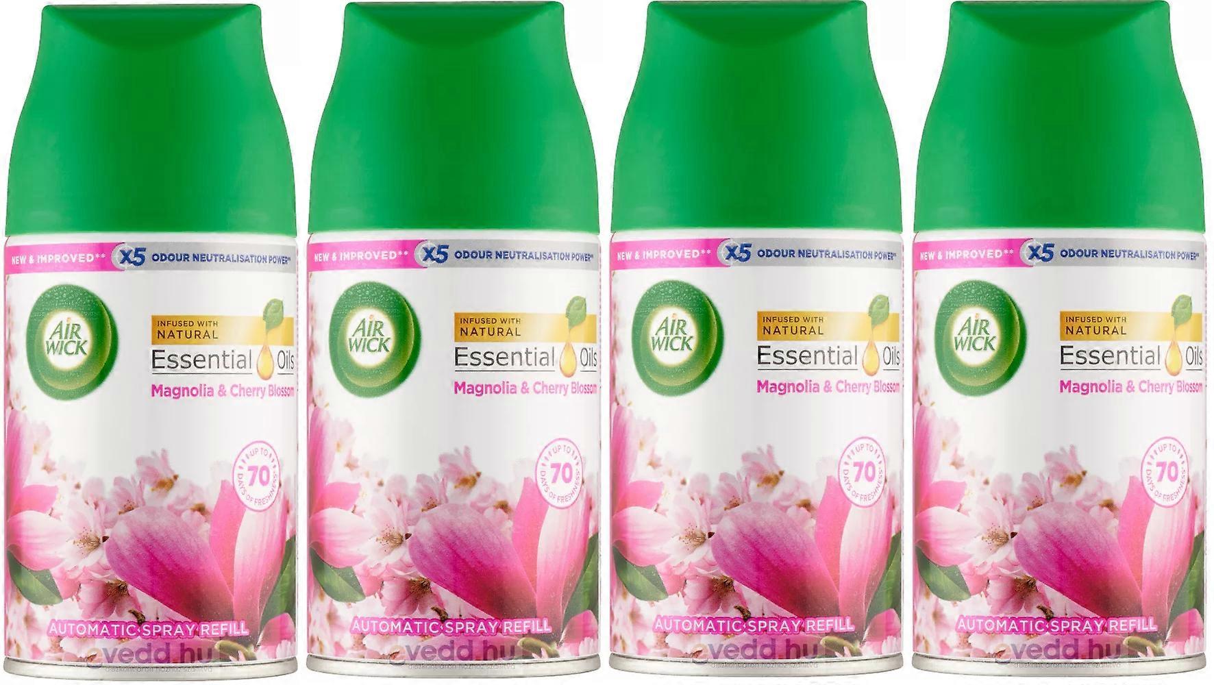 4 x Air Wick Freshmatic Max Automatic Spray Refill 250ml - Magnolia & Cherry Blossom