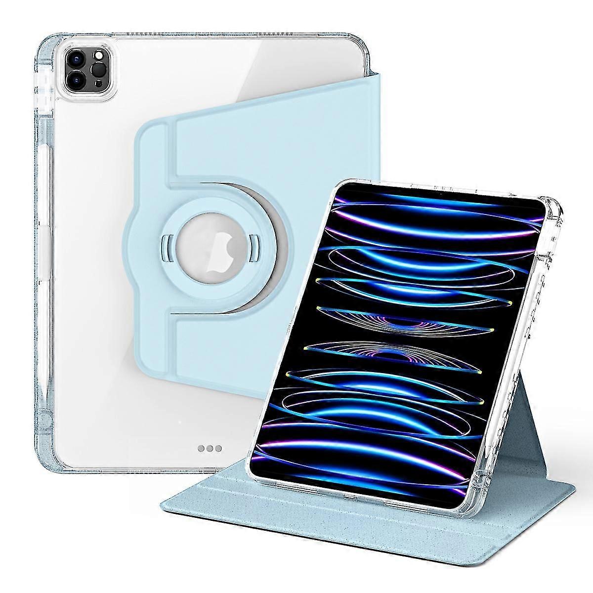 For iPad Pro 11 2022 / Air 10.9 2022 360 Rotation Detachable Clear Acrylic Leather Tablet Case