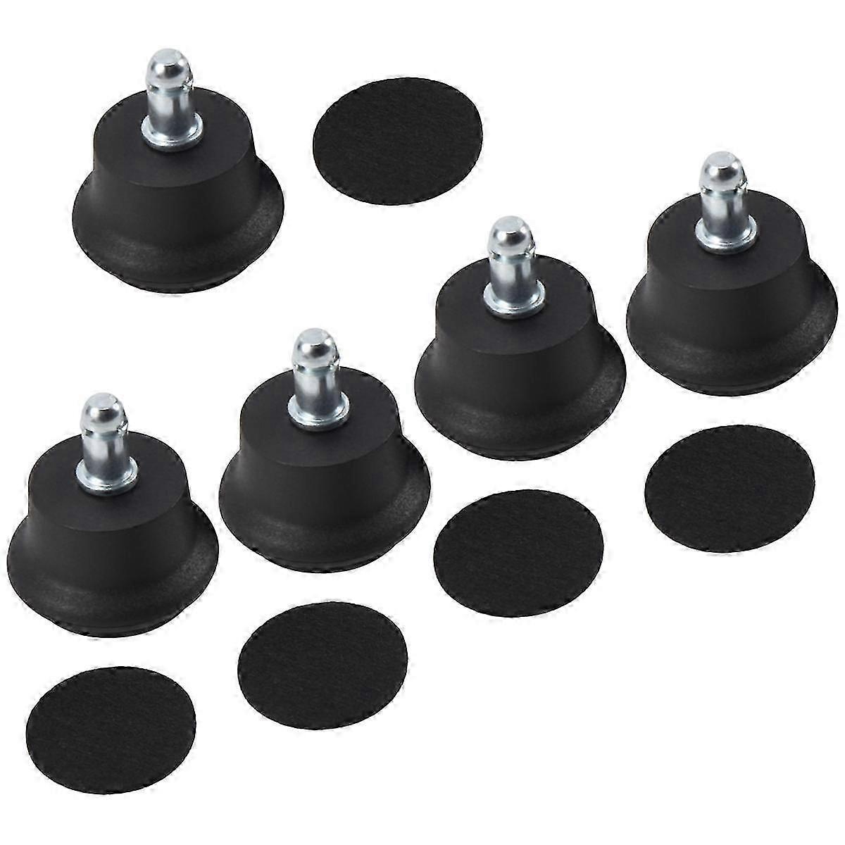 5-Pack Replacement Glides for Office Chairs and Stools - Convert Swivel Casters to Stationary Feet