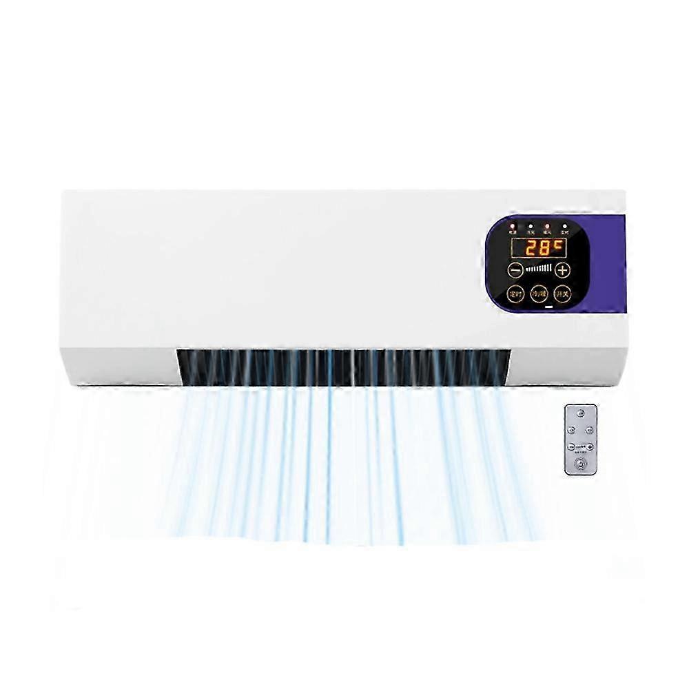 2000W Wall Mounted Air Warmer & Heater with Remote Control - 3 Speed Settings, 16-40°C Adjustable, Compact Space Saver (1450g)