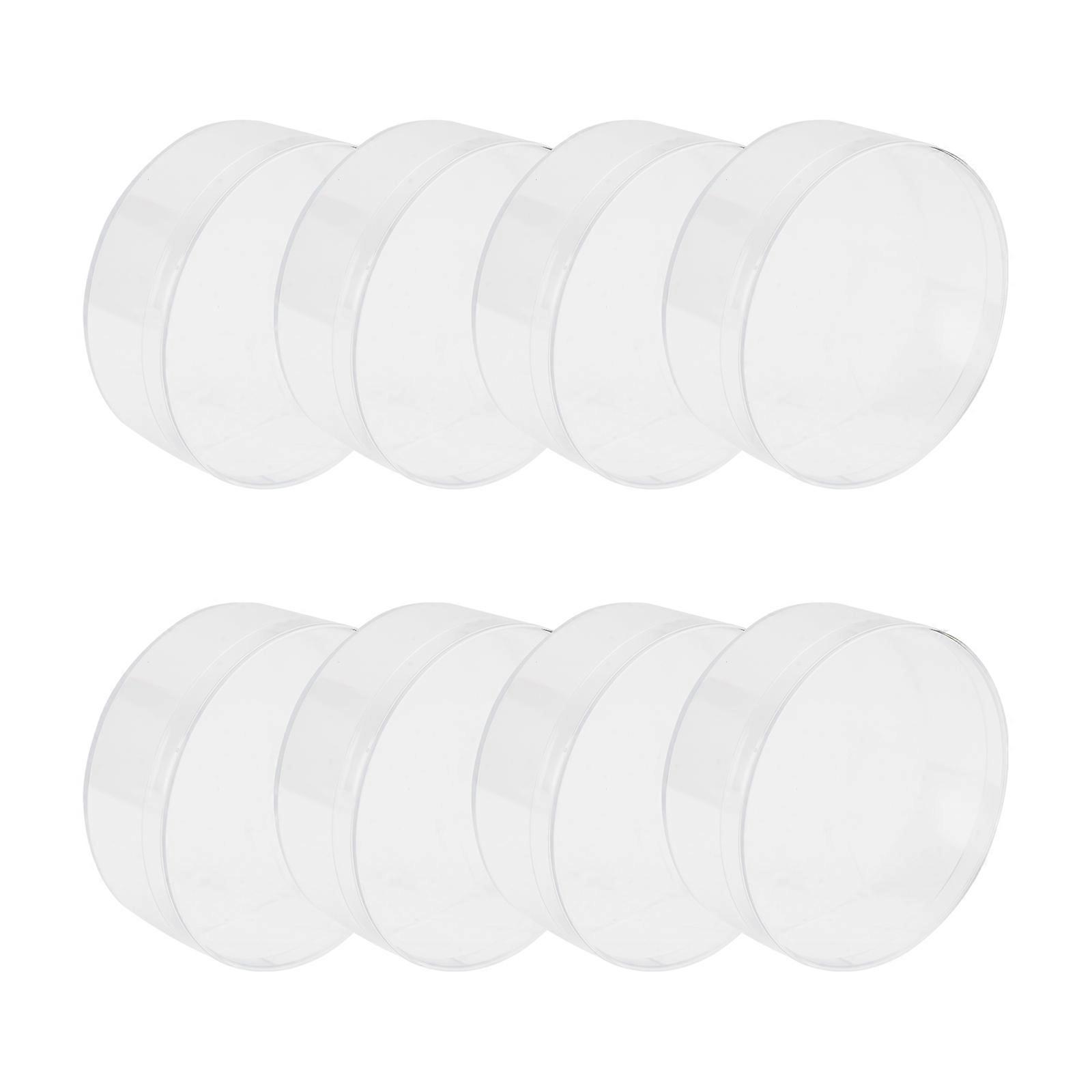 Transparent Plastic Jewelry Box for Storage Use Round Design Portable and Practical 10 Pcs