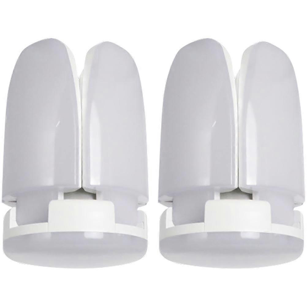 Garage Folding LED Lights for Ceiling Use 2Pcs White Adjustable Illumination