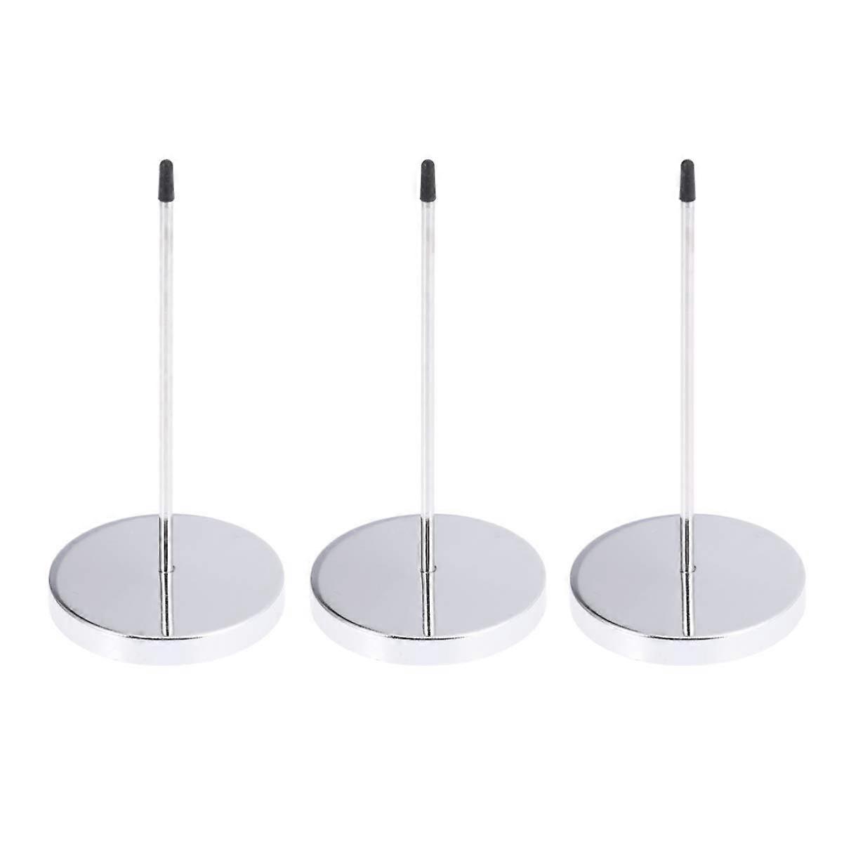 Spindle Check Note Fork Set of 3 Stainless Steel Receipt Holders with Invoice Spike for Tickets and Bills