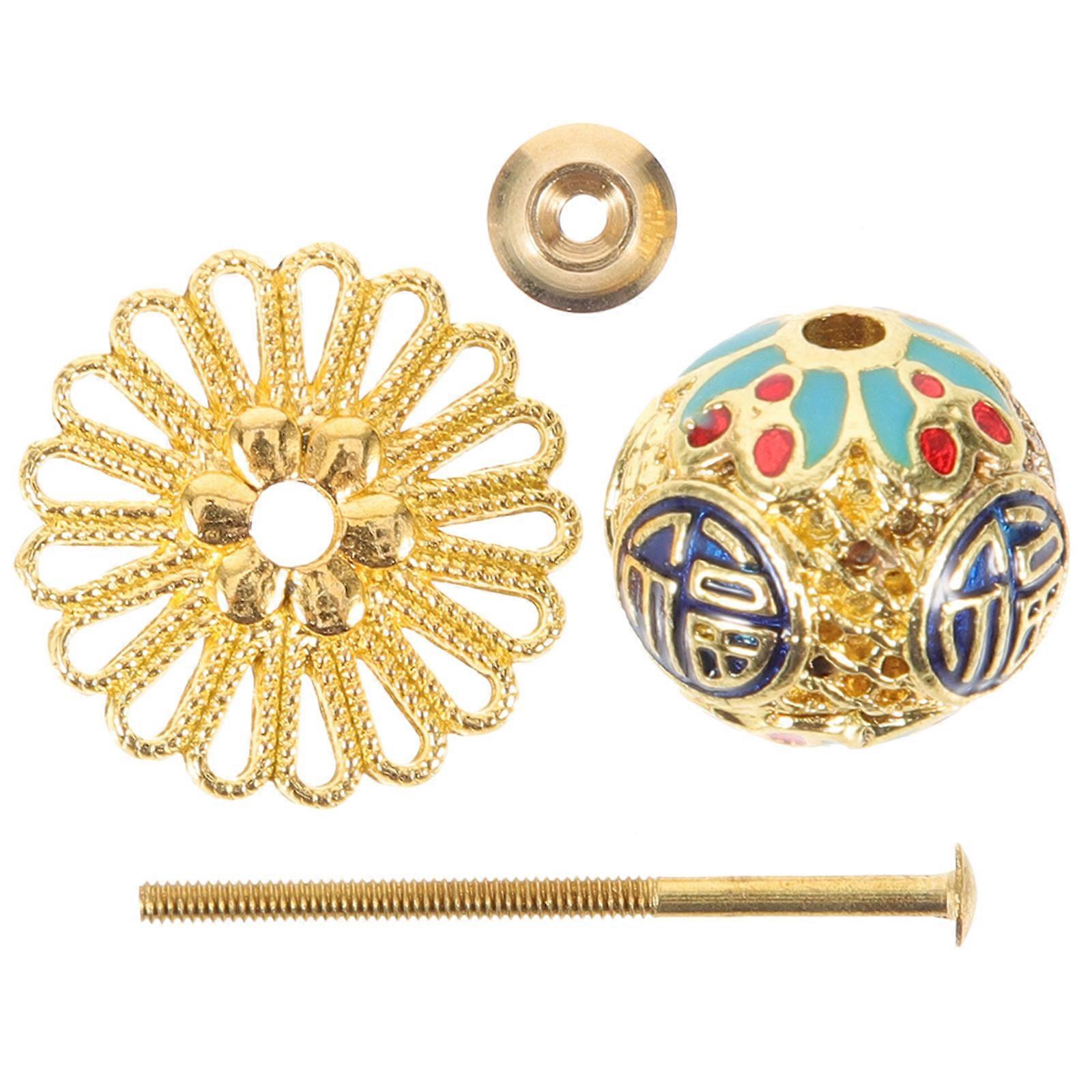 Golden Alloy Kettle Cover Knob for Teapot Use Durable and Comfortable Easy to Install and Grasp 1 piece