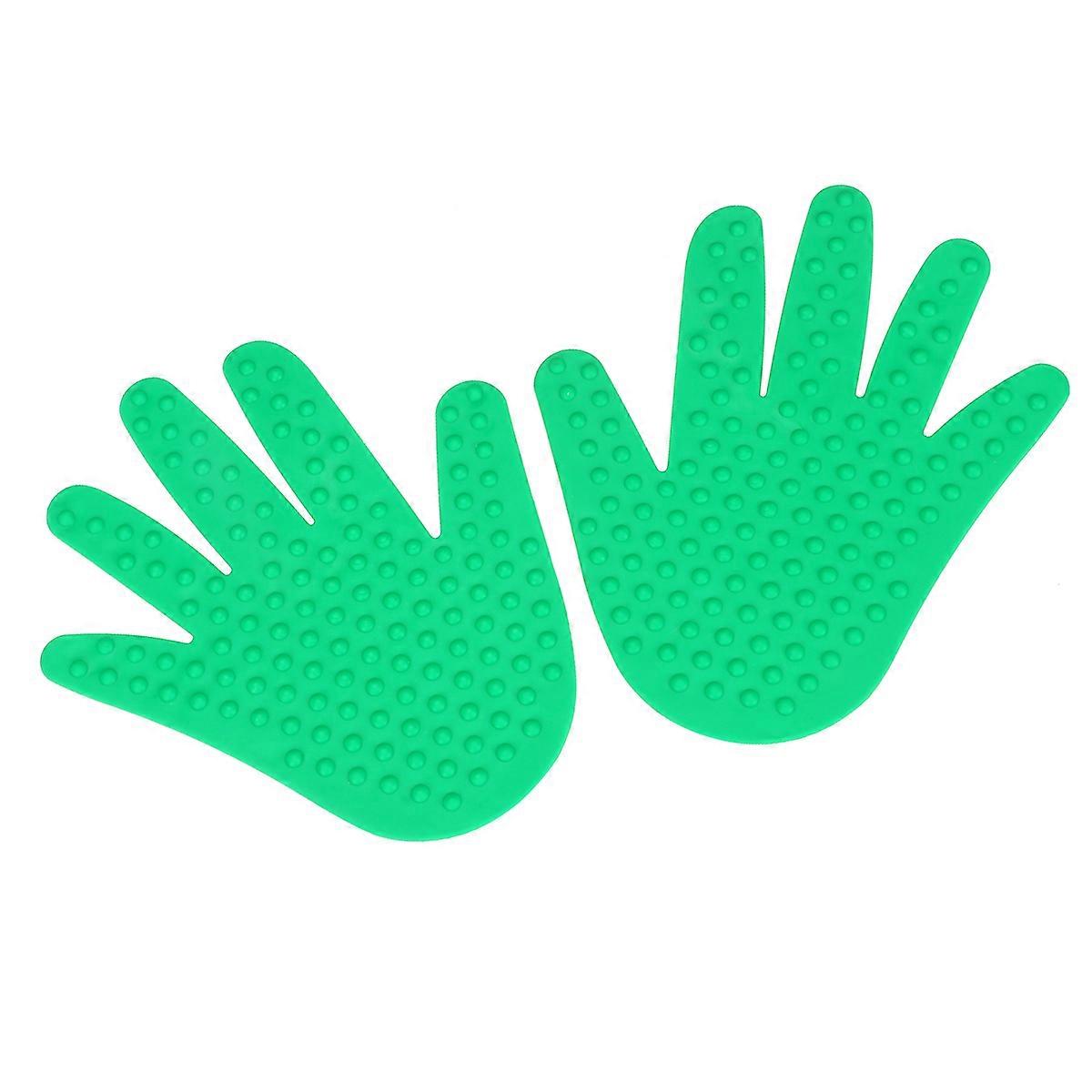 Colored Handprint Massage Point Patches Coordination Training Tool for Educational Supplies, Green Design for Home and Office Use