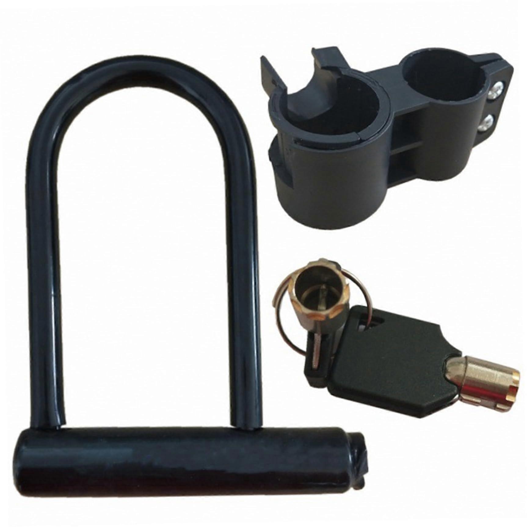 Bicycle U-Lock With Keys, Waterproof Anti-Rust U-Shaped Lock For Electric Scooters And Bikes, Mounting Bracket Included