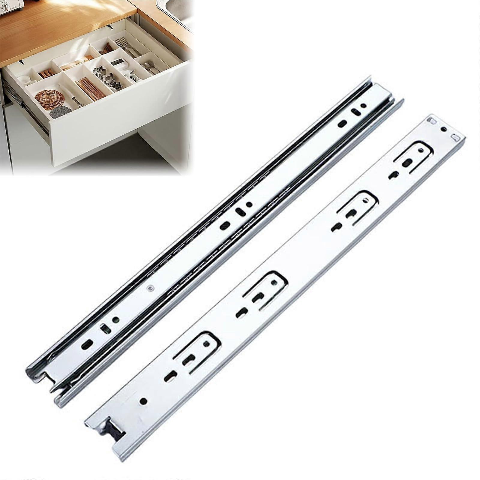 2 x 10 Inches Soft SelfClosing Drawer Slides, Ball Bearing Slide Rails, Full Extension