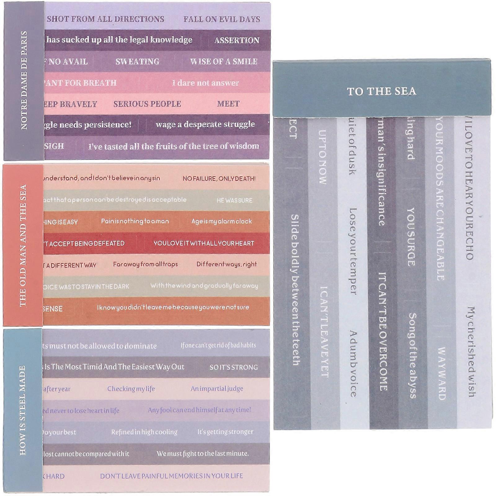 Motivational Words Decal 4 Sets For Journaling And Scrapbooking In Assorted Color Crafted From Paper
