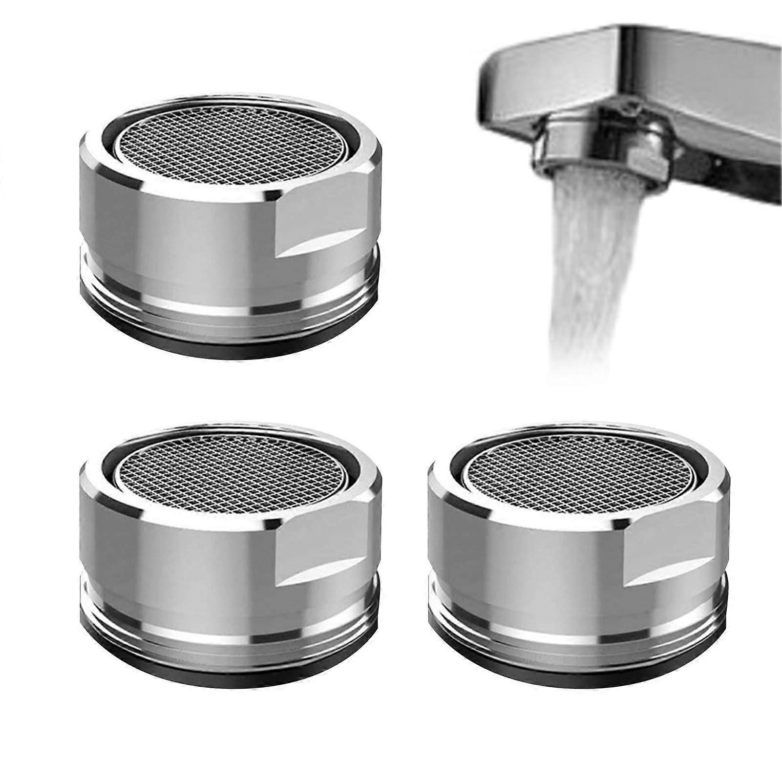 M24 Tap Strainer Aerator Replacement, Metallic External Thread with Seal, Compatible with Standard Taps, Pack of 3