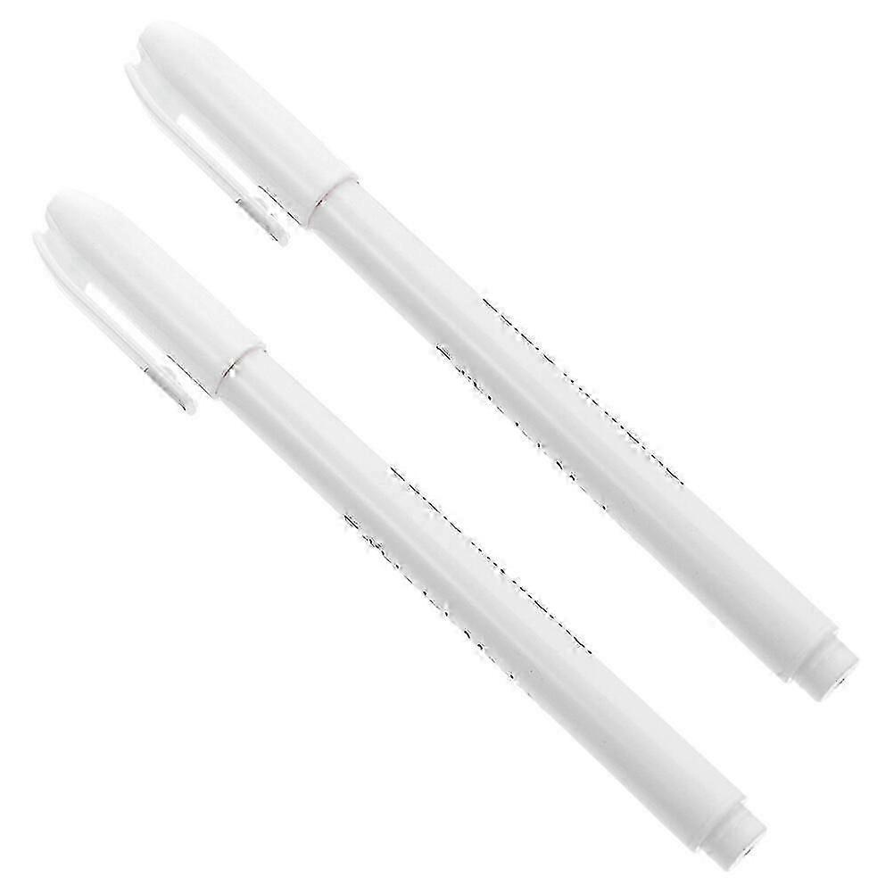 2Pcs White Edible Markers Baking Food Coloring Pens for DIY Decorating Cookies Cakes Fondant
