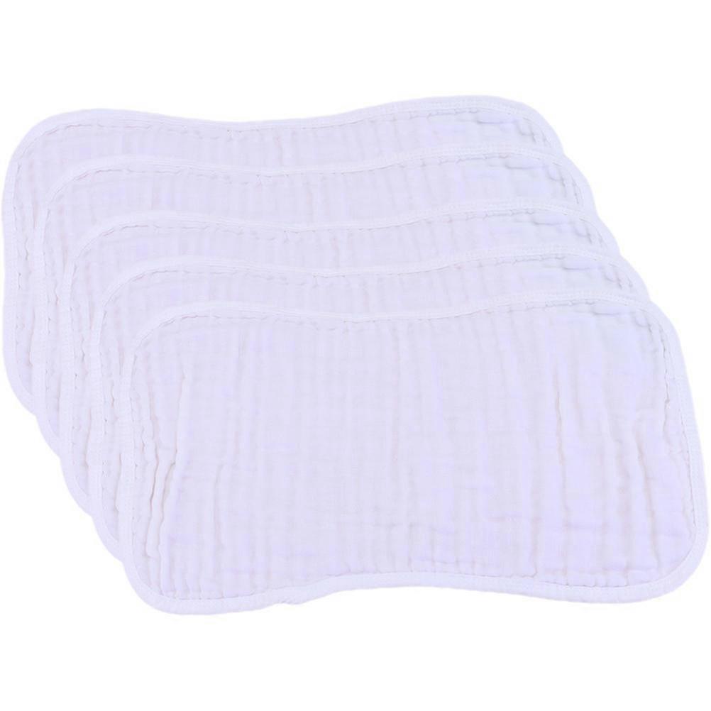 Cotton Burp Cloth Comfortable Shoulder Pads for Bath 5Pcs Baby Burp Towels