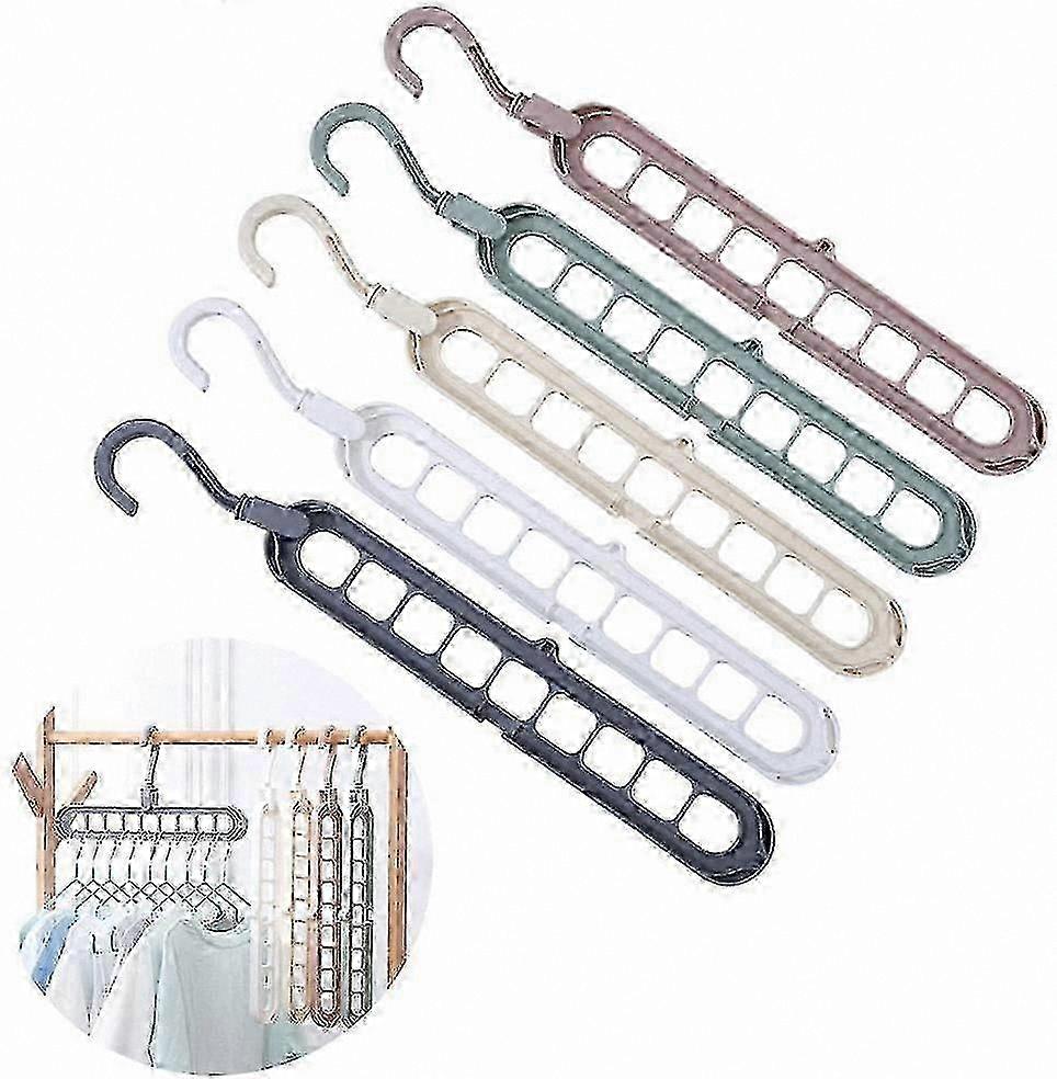 5-Pack Compact Coat Hanger Organizer for Space Efficiency