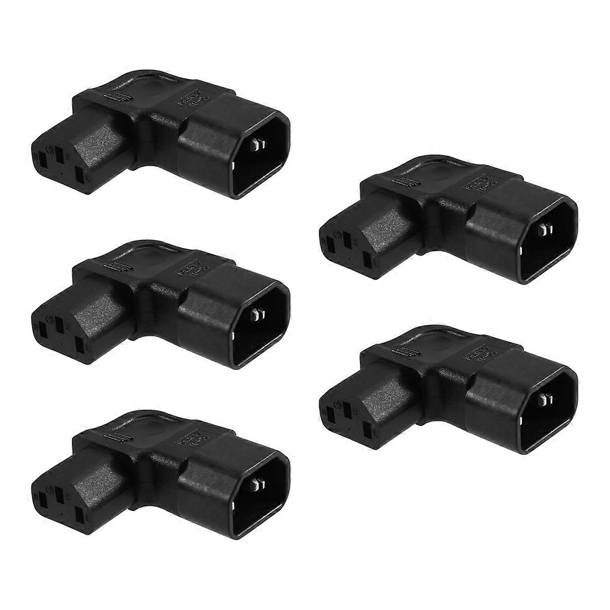 Power IEC 320 C14 to C13 AC Adapter 3Pin IEC 320 3pin Male to Female Extend Left Angle AC Converter