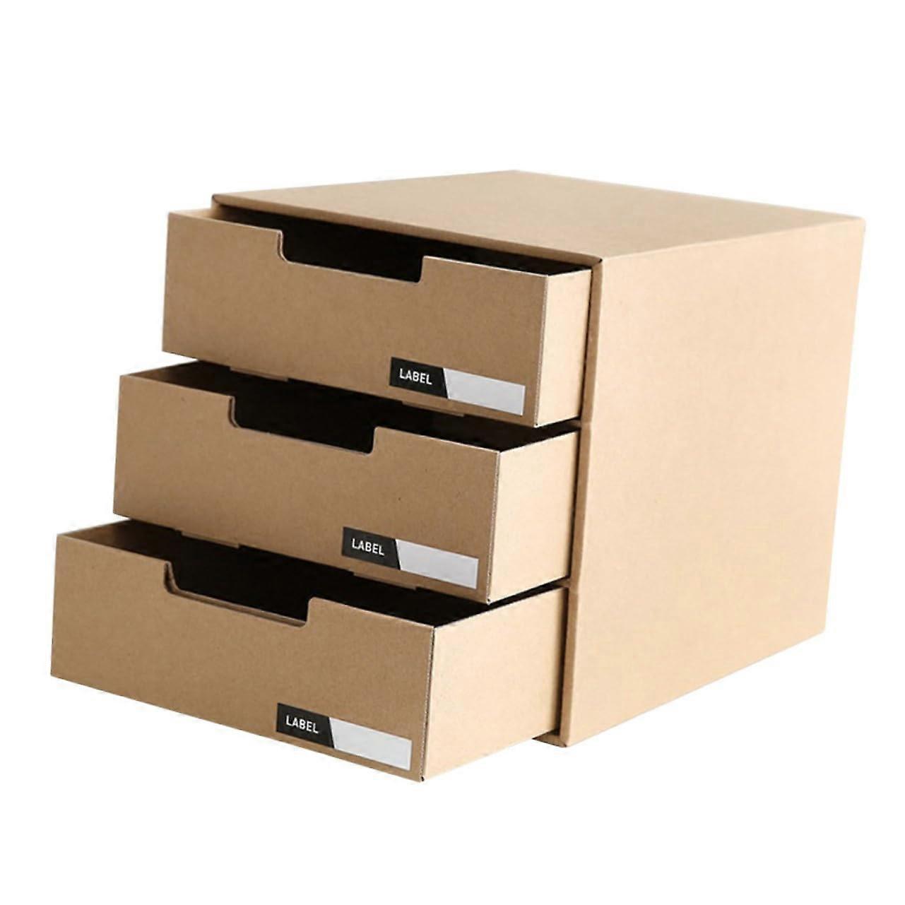 Storage box with drawer design, office organizer for documents and stationery