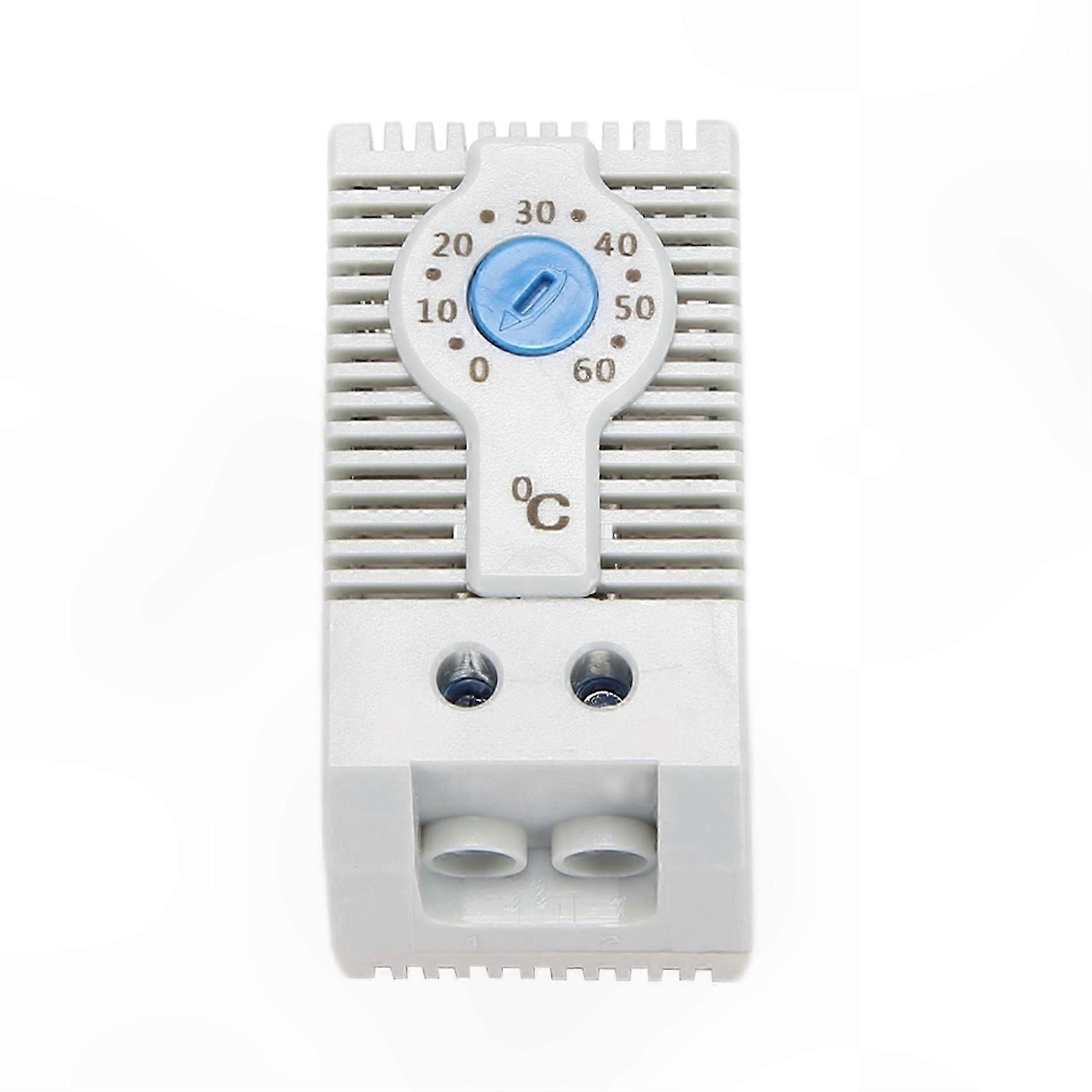 Adjustable Mechanical Thermostat, NO Normally Open Temperature Controller for Cabinet, DIN Rail Mount-Compatible