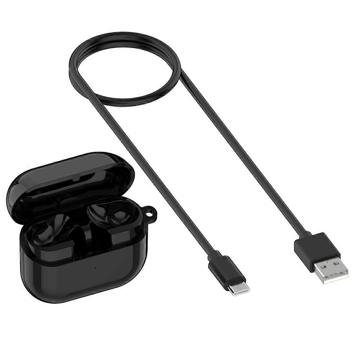 Galaxy Buds3 Pro Wireless Charging Case Headset Charging Compartment Replacement Earphone Charger Box Black