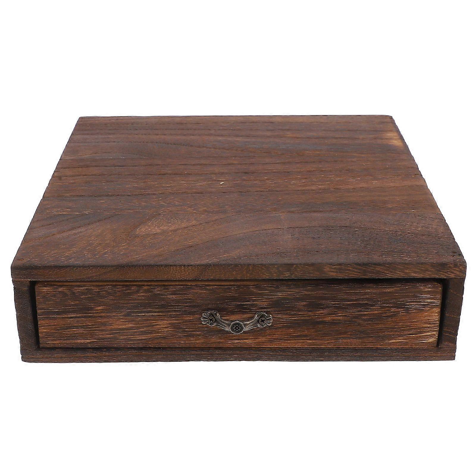 Desktop Storage Drawer Desktop Drawer Vintage Wood Drawer Wood Storage Box