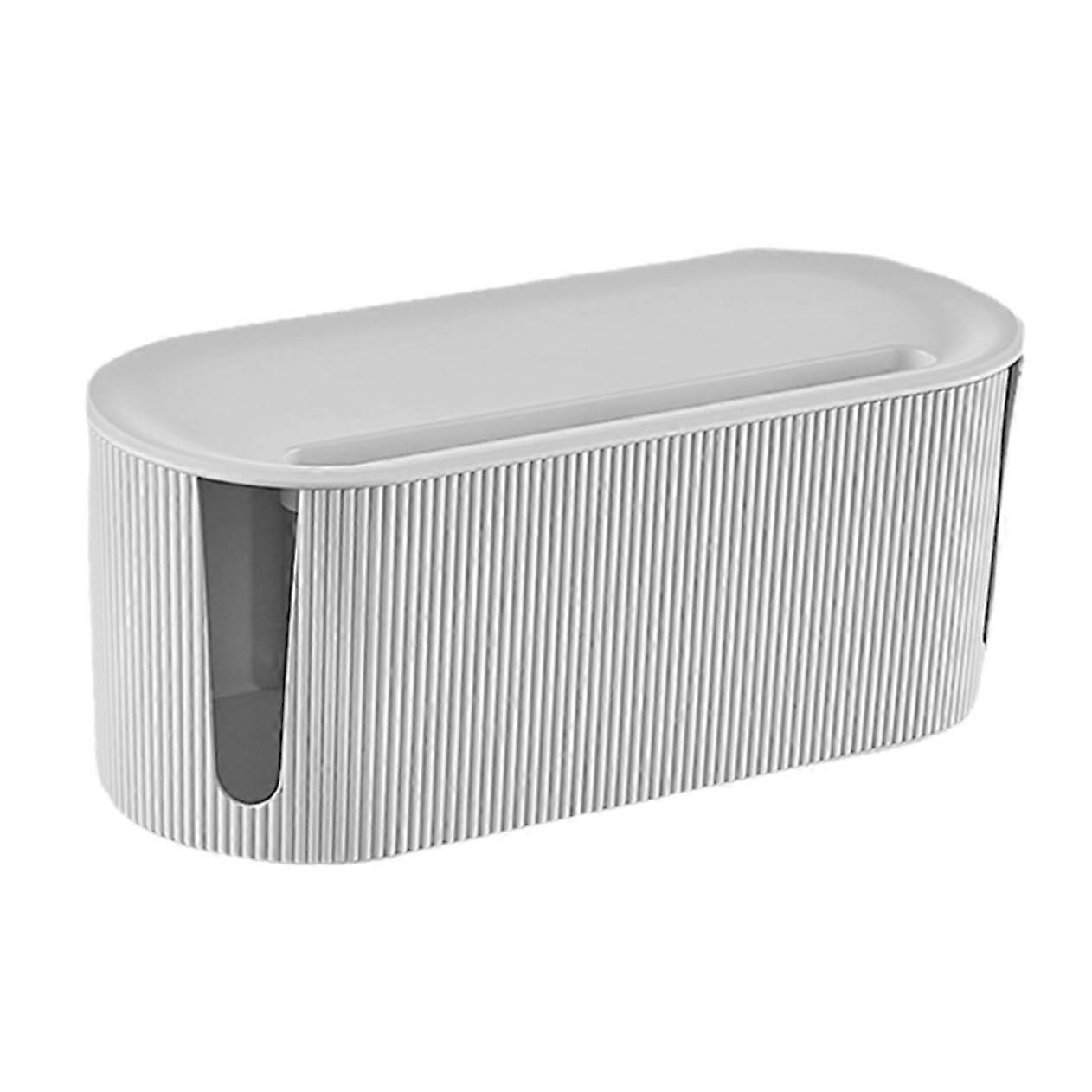 Cable Management Box for Desk - Removable Wire Organizer with Heat Dissipation, Power Socket Storage, and Net Cables Holder