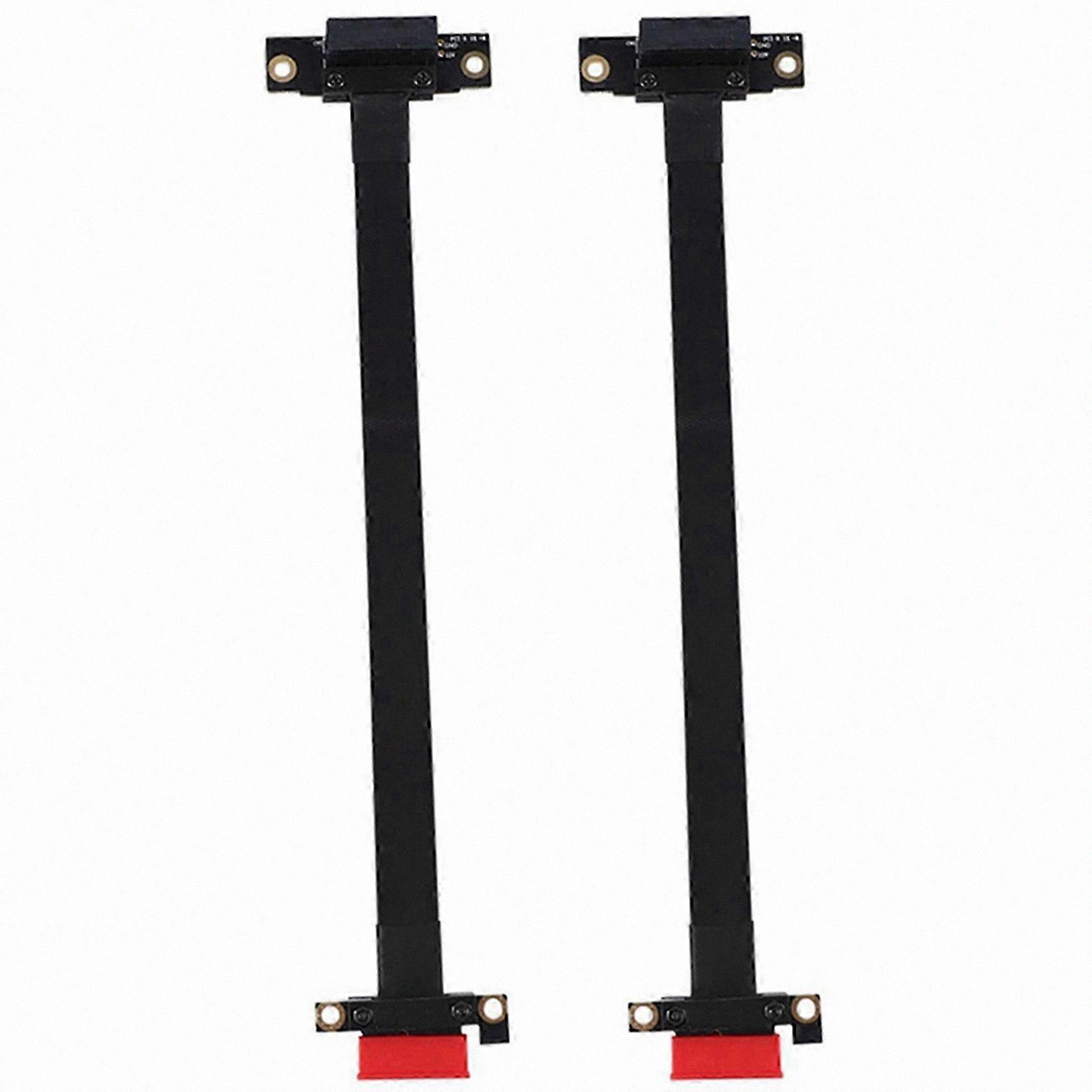 2X 90 Degree Pci-E Pci Express 1X to 1X Slot Riser Card Converter Extender Ribbon Adapter Extension