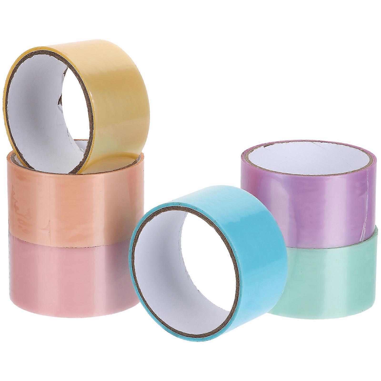 6 Rolls Colored Sticky Ball Tape Sensory Adhesive Fidget Accessory for Crafts Relaxation Stress Relief Creative Play for Adults