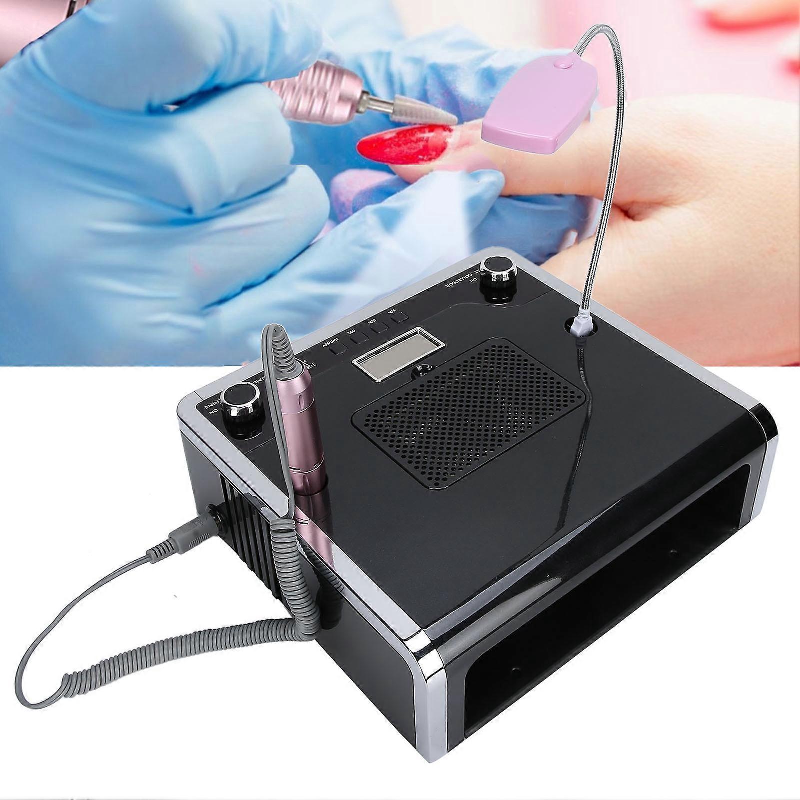 108W 4-in-1 Nail Art Machine with Suction Dust Collector & Lamp