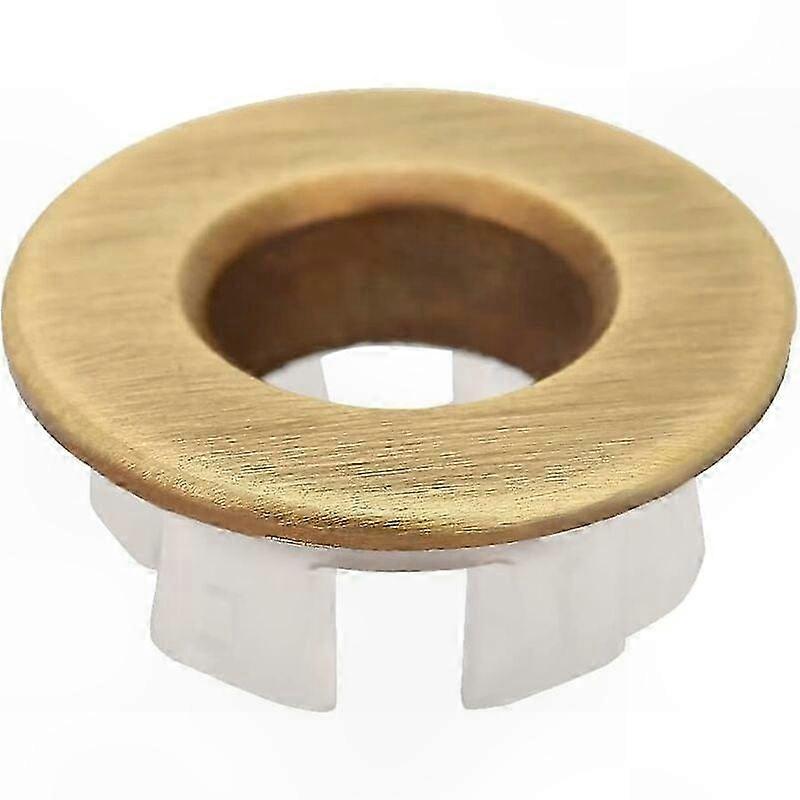 Round Overflow Ring Insert for Kitchen and Bathroom Sinks, Brass Cover for Basin Protection