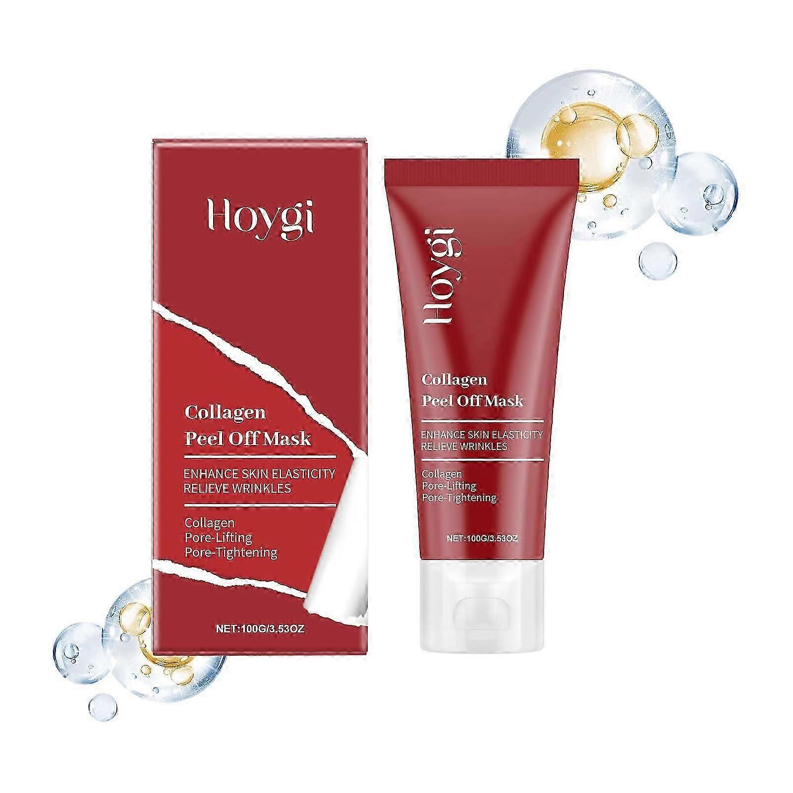 Hoygi Collagen Tear facial mask is gentle, hydrating, moisturizing, firming, and applied to skin. Tear facial mask