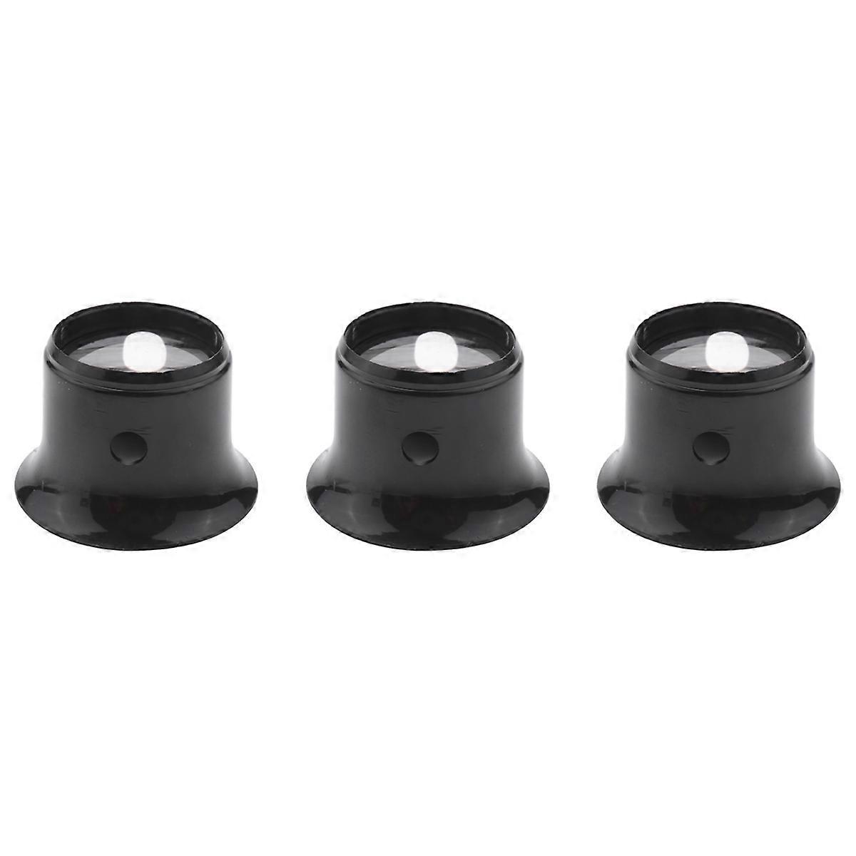 3X Watchmaker Loupe 10 Times Magnifying Glass Jeweler Eyepiece Lens Black