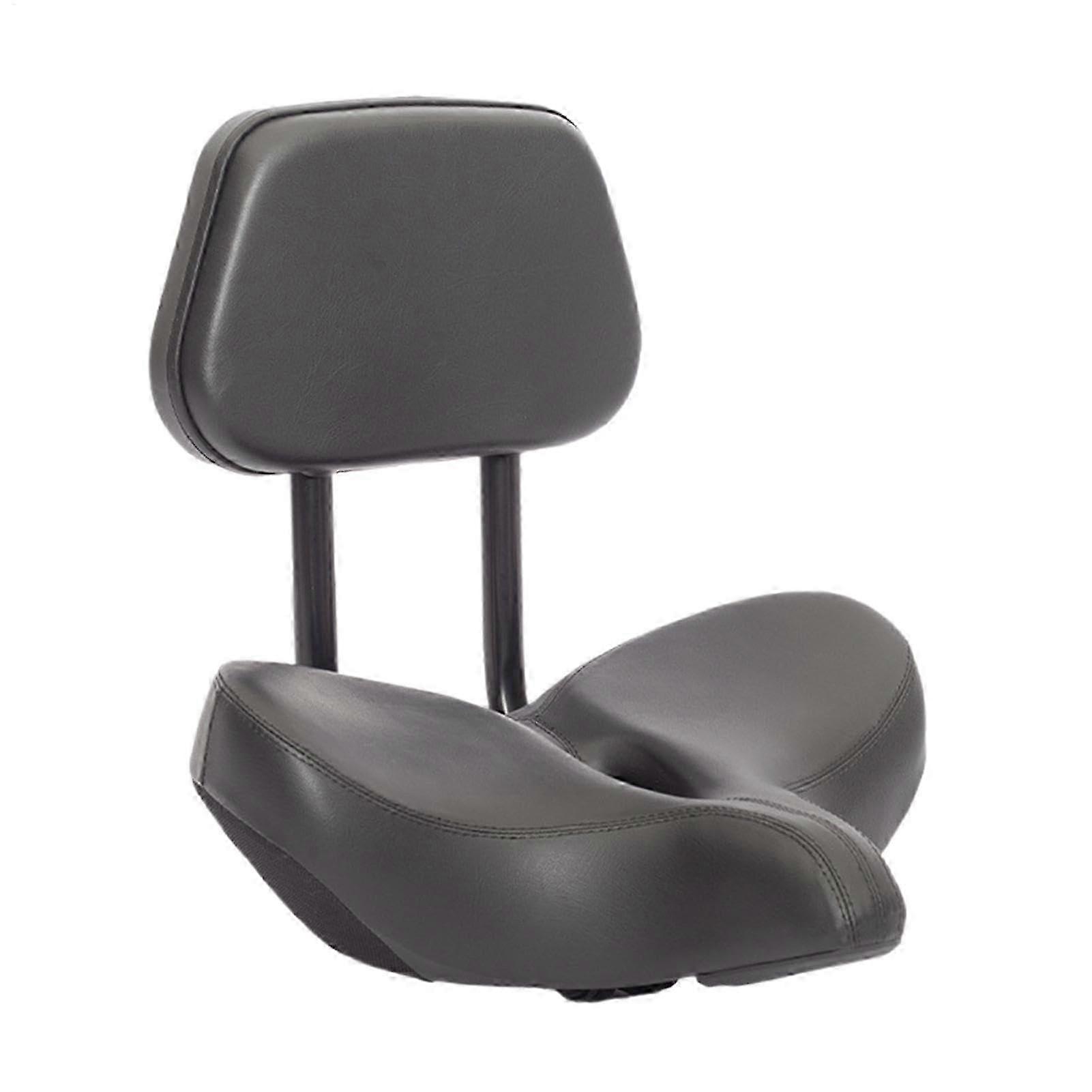 Black cycling seat with backrest for support