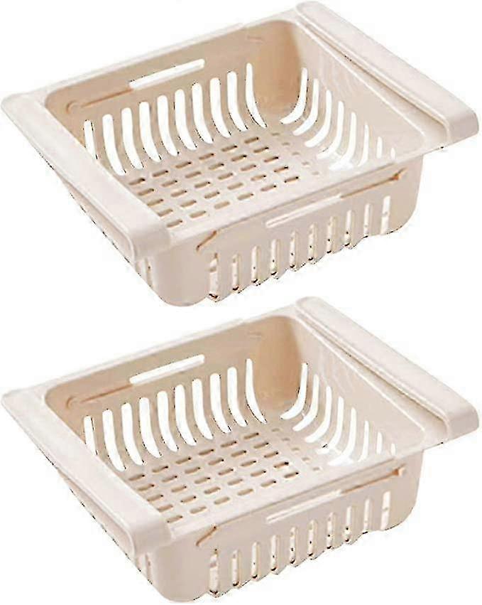 2pcs Fridge Drawer Organiser Extendable