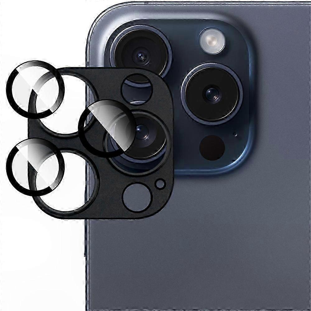 Metal Lens Cap with Tempered Glass Protector for Phone Camera Lens - Compatible with 16 Pro Max and Pro Models