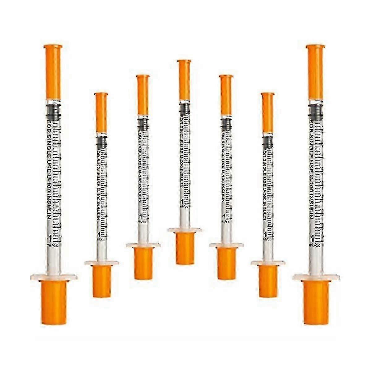 50pcs/pack 1ml Syringe With 30g (8mm Long) Lab Supplies Individually Sealed Package