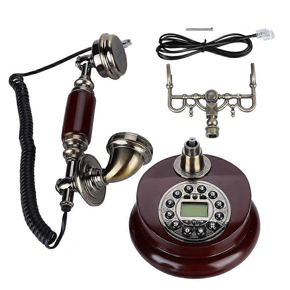 Retro Vintage Wired Corded Telephone Landline FSK/DTMF Telephone Line Powered Hotel Office Home