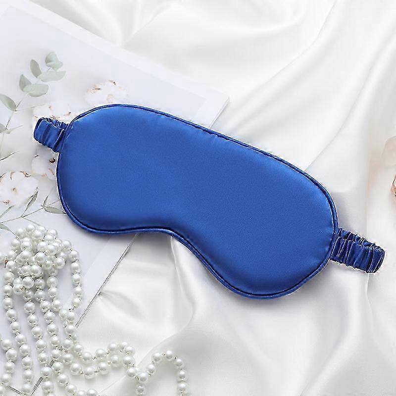 Double-Sided Imitation Silk Eye Mask Sleeping Mask Soft Blindfold with Elastic Headband