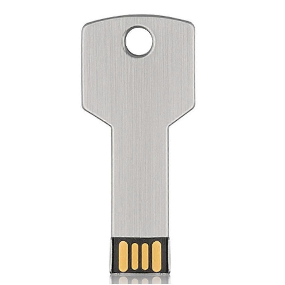 High-Capacity Metal Key Shape USB Flash Drive 32GB